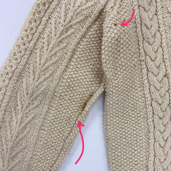 Vintage Hand Knit Sweater | Cable Knit - Picture 5 of 5